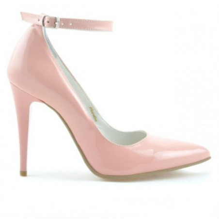 Zapatos elegantes de mujer 1247 charol rosa