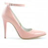 Zapatos elegantes de mujer 1247 charol rosa