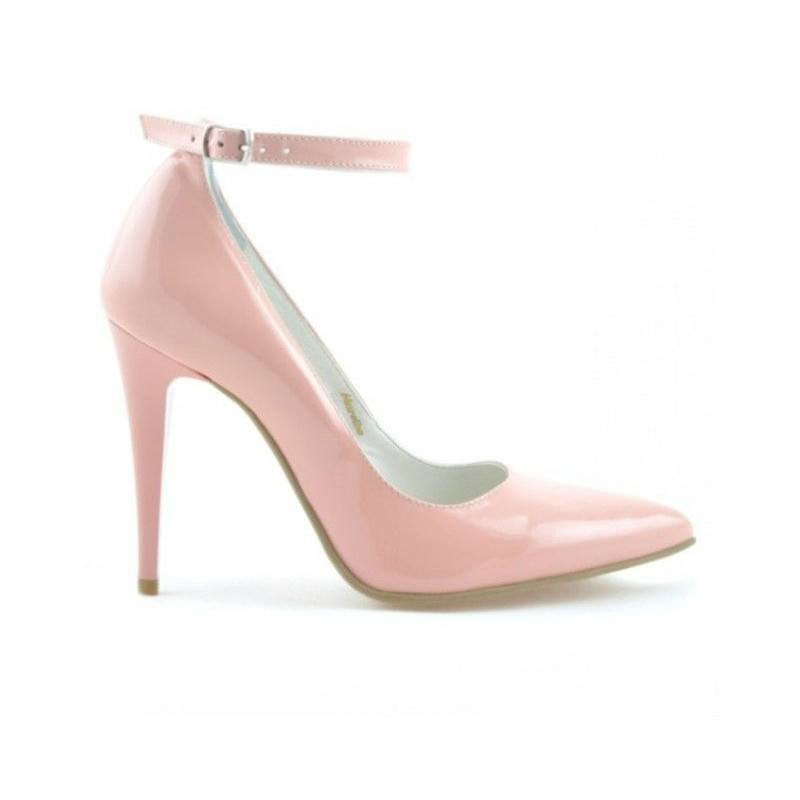 Zapatos elegantes de mujer 1247 charol rosa