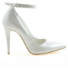 Zapatos elegantes de mujer 1247 charol beige nácar