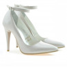 Zapatos elegantes de mujer 1247 charol beige nácar