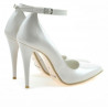 Zapatos elegantes de mujer 1247 charol beige nácar