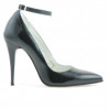 Zapatos elegantes de mujer 1247 charol negro satinado