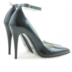 Zapatos elegantes de mujer 1247 charol negro satinado