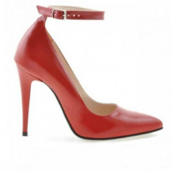 Zapatos elegantes mujer 1247 charol rojo