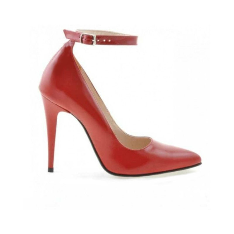 Zapatos elegantes mujer 1247 charol rojo