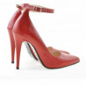 Zapatos elegantes mujer 1247 charol rojo