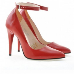 Zapatos elegantes mujer 1247 charol rojo