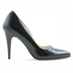 Zapatos elegantes mujer 1246 charol negro satinado