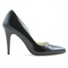 Zapatos elegantes mujer 1246 charol negro satinado