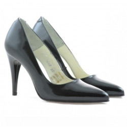 Zapatos elegantes mujer 1246 charol negro satinado
