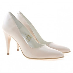 Zapatos elegantes de mujer 1246 charol marfil