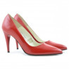 Zapatos elegantes de mujer 1246 charol rojo satinado