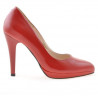 Zapatos elegantes de mujer 1233 charol rojo satinado