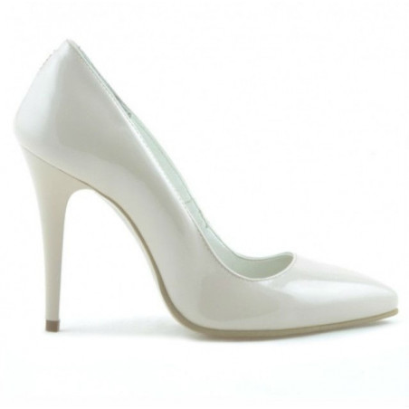 Zapatos elegantes de mujer 1241 charol marfil