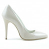 Zapatos elegantes de mujer 1241 charol marfil