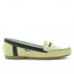 Mocasines mujer 619 beige+café
