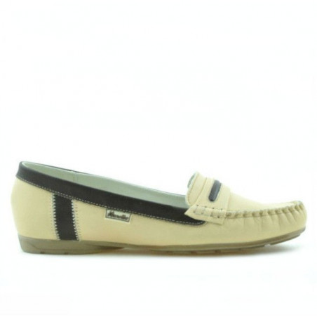 Mocasines mujer 619 beige+café