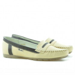 Mocasines mujer 619 beige+café