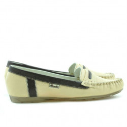 Mocasines mujer 619 beige+café