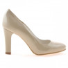 Zapatos elegantes de mujer 1243 charol beige