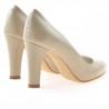 Zapatos elegantes de mujer 1243 charol beige