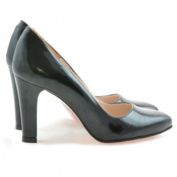 Zapatos elegantes de mujer 1243 charol negro satinado