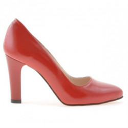 Zapatos elegantes de mujer 1243 charol rojo satinado
