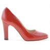 Zapatos elegantes de mujer 1243 charol rojo satinado
