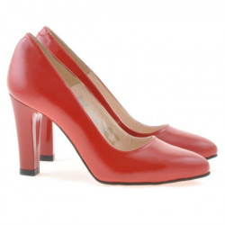 Zapatos elegantes de mujer 1243 charol rojo satinado