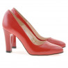 Zapatos elegantes de mujer 1243 charol rojo satinado