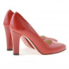 Zapatos elegantes de mujer 1243 charol rojo satinado