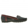 Mocasines de mujer 619 negro+burdeos