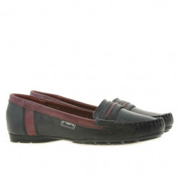 Mocasines de mujer 619 negro+burdeos