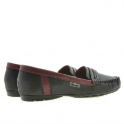 Mocasines de mujer 619 negro+burdeos