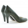 Zapatos elegantes mujer 1234 croco verde