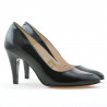 Zapatos elegantes de mujer 1234 charol negro satinado
