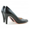 Zapatos elegantes de mujer 1234 charol negro satinado
