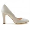 Zapatos elegantes de mujer 1243 charol marfil