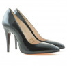 Zapatos elegantes de mujer 1241 charol negro satinado