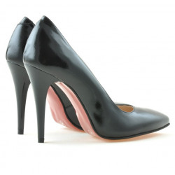 Zapatos elegantes de mujer 1241 charol negro satinado