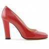 Zapatos elegantes de mujer 1214 charol rojo