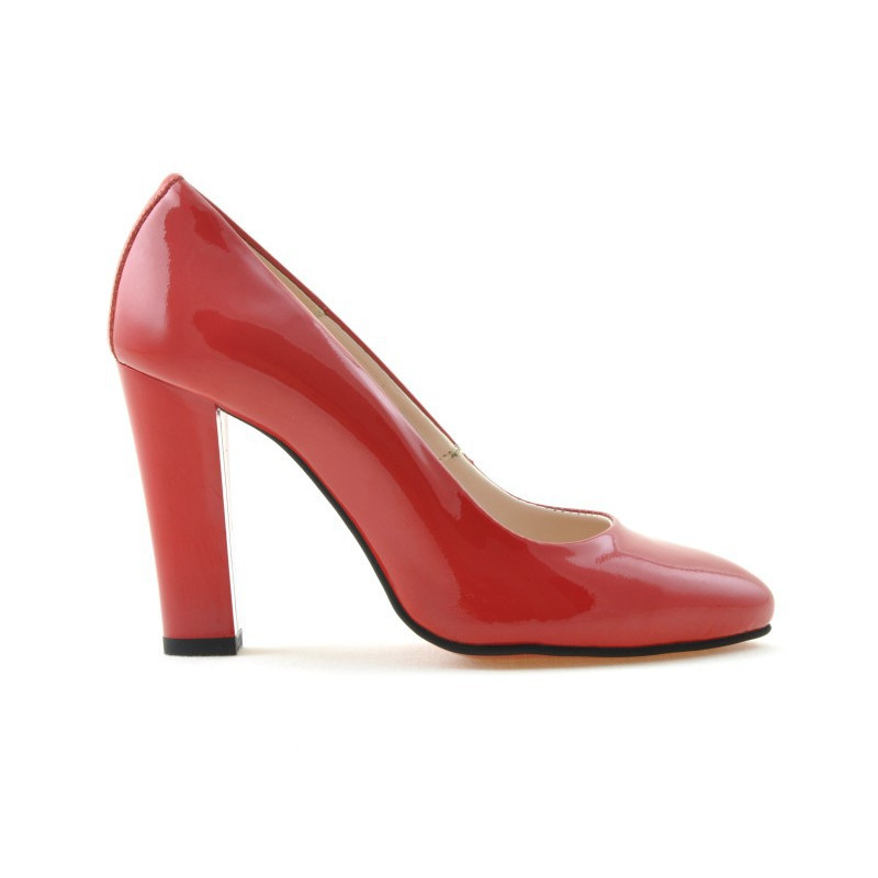 Zapatos elegantes de mujer 1214 charol rojo