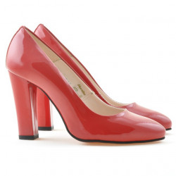 Zapatos elegantes de mujer 1214 charol rojo