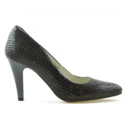 Zapatos elegantes de mujer 1234 croco marrón