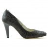 Zapatos elegantes de mujer 1234 croco marrón