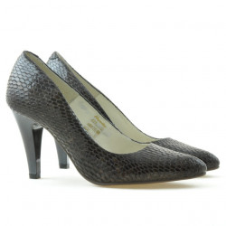 Zapatos elegantes de mujer 1234 croco marrón