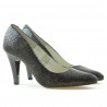 Zapatos elegantes de mujer 1234 croco marrón