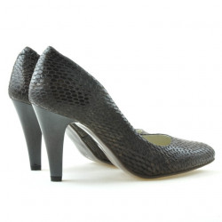 Zapatos elegantes de mujer 1234 croco marrón