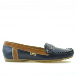 Mocasines de mujer 619 índigo+marrón